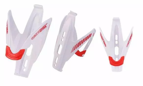 Флягодержатель "MatTook", пластик, с резиновым ограничителем, на блистере, бело-красный, FWDBTC-026