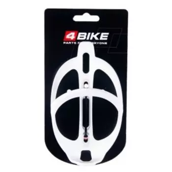 Флягодержатель велосипедный 4BIKE 045, пластик, белый, ARV000278