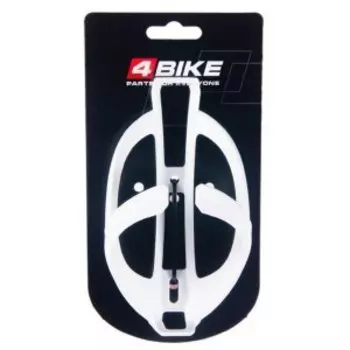 Флягодержатель велосипедный 4BIKE 056, пластик, белый, ARV000281