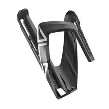 Флягодержатель велосипедный ELITE Ala, черный, белый рисунок, EL0193003