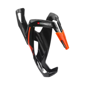 Флягодержатель велосипедный ELITE Custom Race Plus, FRP, черный/оранжевый рисунок, EL0140647