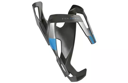Флягодержатель велосипедный Elite Vico carbon, матовый черный/синий, 0156121
