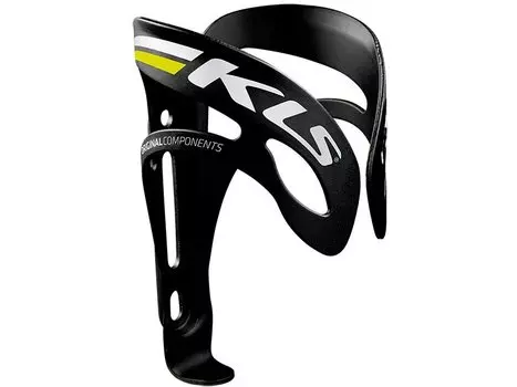 Флягодержатель велосипедный KELLYS KLS SQUAD, алюминий, вес 47г, чёрный с белой и зелёной полосами