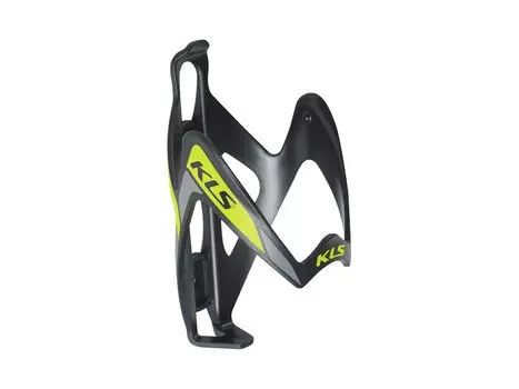 Флягодержатель велосипедный KLS PATRIOT, поликарбонат, вес 33г, чёрный/салатовый.