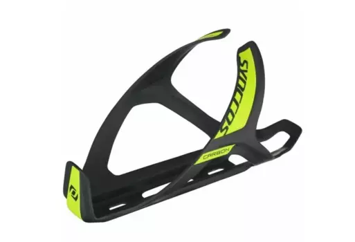 Флягодержатель велосипедный Syncros Carbon 1.0 black/sulphur yellow, карбоновый, 241910-5024
