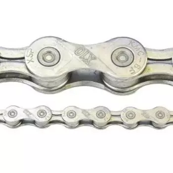 Велосипедная цепь KMC X10 114 звеньев, серебряный, 303572