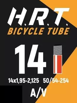 Камера велосипедная HORST, 14"х1.95"-2.125", автониппель, черный, 00-010015