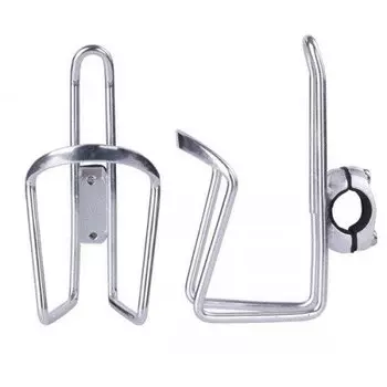 Флягодержатель велосипедный TRIX H-C31, алюминий, крепление на руль, на блистере, silver, H-C31