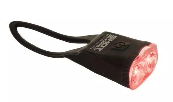 Фонарь для велосипеда AUTHOR, задний, силикон, быстросъемный, черный, с батарейками, 8-12039160