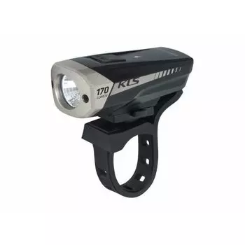 Фонарь KELLYS передний KLS SPITFIRE, 170 Lm х 2,2 час, 4 режима, зарядка от USB, цвет черный