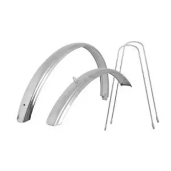 Крылья TRIX 24", комплект переднее/заднее, металлические, с "усами", хром (50) HD-6