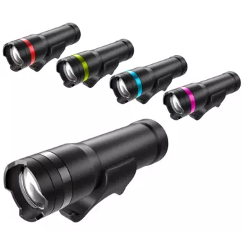 Фонарь передний KELLY'S ZOOMER, 65Lm х 60ч, 1x Cree LED, 4 режима, быстросъёмный, с батарейками 3x AAA, 74145