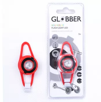 Фонарь велосипедный Globber FLASH LIGHT LED, красный, 522-102