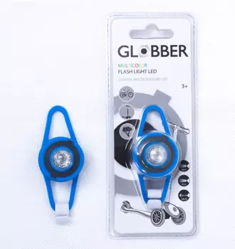 Фонарь велосипедный Globber FLASH LIGHT LED, синий, 522-100
