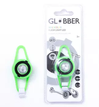 Фонарь велосипедный Globber FLASH LIGHT LED, зеленый, 522-106
