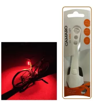 Фонарь велосипедный GUEE CAMARO, задний, 4 Super LED Ligh, водонепроницаемый, блистер, белый/черный, GU-SLA2-RA1-WH