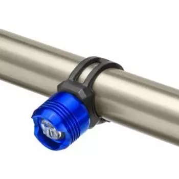 Фонарь велосипедный JING YI JY-3006F, передний, габаритный, 1 белый светодиод, алюминий, синий, 560115