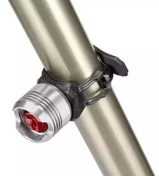 Фонарь велосипедный JING YI JY-3006T, габаритный, задний, 1 красный светодиод, алюминий, серебристый, 560116