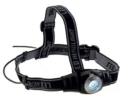 Фонарь велосипедный на голову M-wave, 3 Вт, с батарейками, 220958