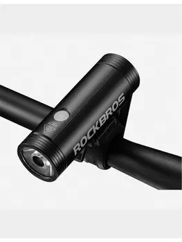 Фонарь велосипедный RockBros, передний, 4 режима, встроенный аккумулятор, черный, R1-400
