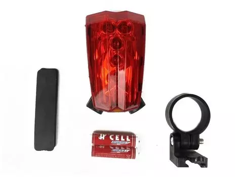 Фонарь велосипедный, Vinca sport, задний с лазерным лучом, с батарейками,VL 5003