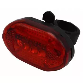 Фонарь велосипедный задний, 5 светодиодов, 72 x 42 x 27мм, материал ABS, 2 батарейки ААА, EBL002