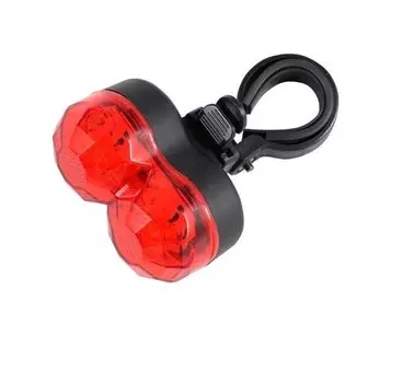 Фонарь велосипедный, задний JING YI, 2 LED, 3 режима работы, блистер, JY-600T