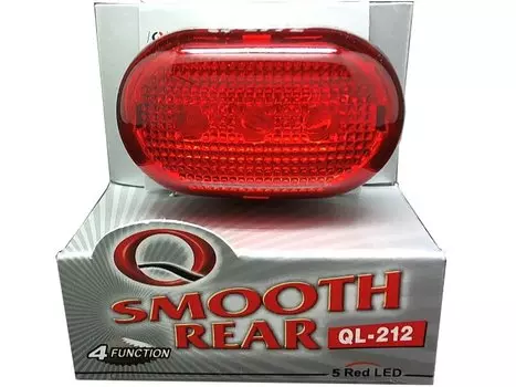 Фонарь задний Q-LITE 5 диодов, 4 режима, батарейки в комплекте, QL-212