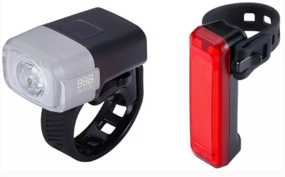 Фонари велосипедные BBB lightset NanoStrike 400, (комплект), Black, 2020, BLS-134
