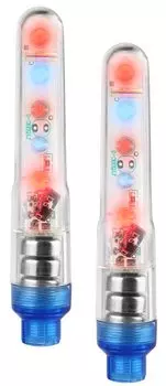 Фонари велосипедные декоративные JING YI JY-503C-3, на ниппель, 2 штуки, разноцветные, 560064