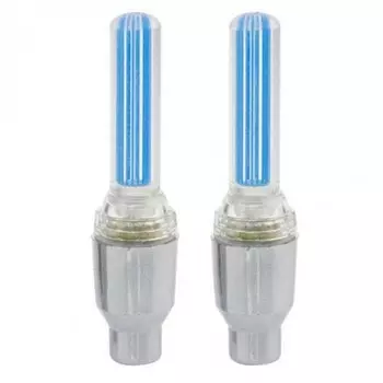 Фонари велосипедные, декоративные, на ниппель, 2 штуки, синие, JY-503E