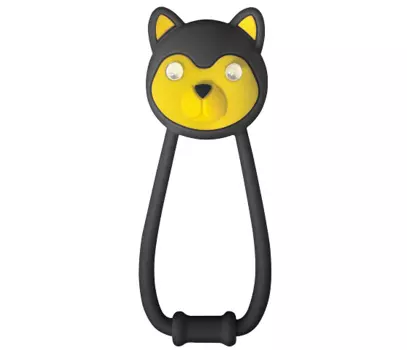 Фонарик велосипедный KELLY'S TEDDY, задний, силиконовый, 2 LED, режимы: 100% (80ч), мигающий (125ч), чёрный, 74176