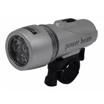 Фонарик велосипедный передний, 5 диодов, 98 x 30 x 69мм, материал ABS, 4 батарейки ААА, EBL016-1