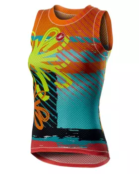 Велобелье нательное женское Castelli PRO MESH W, желтый цветок (Размер: L)