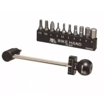 Ключ динамометрический Bike Hand, 2-10NM, 2/2.5/3/4/5/6/8mm/+/T10/T25, YC-636