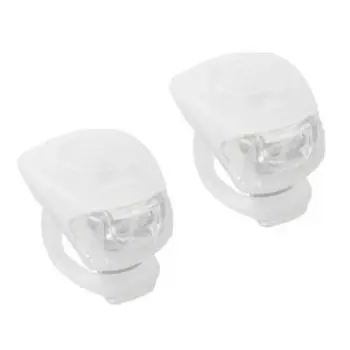 Фонарики велосипедные M-WAVE COBRA IV, комплект, с батарейкой, белый корпус, 5-220632