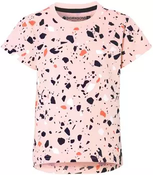 Футболка детская Didriksons FROET KIDS PRINTED T-SHIRT, камешки на розовом, 502970