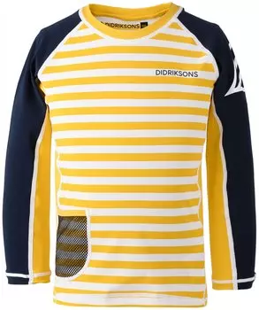 Футболка детская DIDRIKSONS SURF KIDS UV TOP, жёлтая полоска, 502471