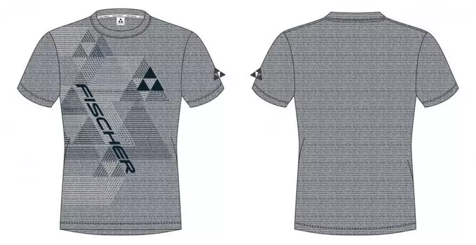 Футболка Fischer Leogang, унисекс, grey-melle(серый), 2018-19