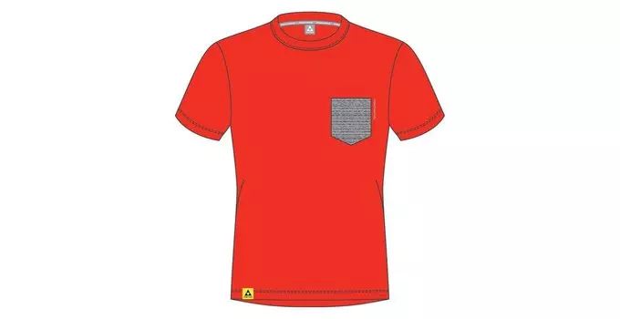 Футболка Fischer Otz, унисекс, красный/серый, 2018-19 (Размер: S)