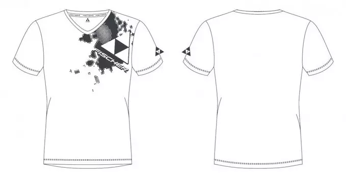 Футболка Fischer Saslong, унисекс, белый, 2018-19