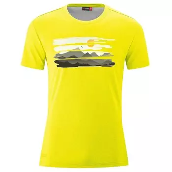 Футболка Maier Sports MountView Tee Sulphur Spring, для активного отдыха, мужская, 2021, желтый, 152312_0280