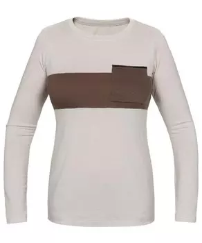 Футболка RedFox Riverside LS, женская, белый/коричневый