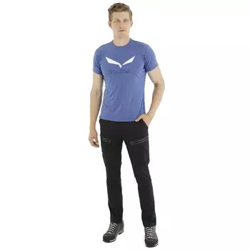 Футболка Salewa Solidlogo Dry M T-Shirt Electric Melange, для активного отдыха, мужская, 2022, синий, 00-0000027018_8625