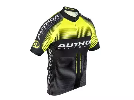 Футболка велосипедная AUTHOR, PROFI X0 профессиональная линия ARP черно-неоново-желтая, 8-7059786 (Размер: M )