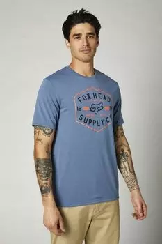 Футболка велосипедная Fox Backbone SS Tech Tee, Matt Blue, 2021 (Размер: M)