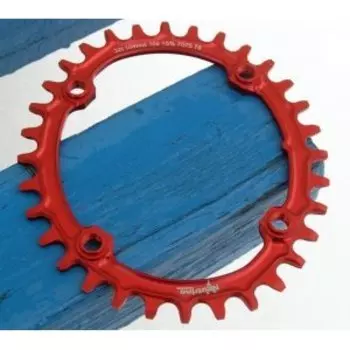 Звезда передняя велосипедная Neutrino 104bcd, 10/11/12 скоростей, круг, 32t, красный, NC10410R32RD