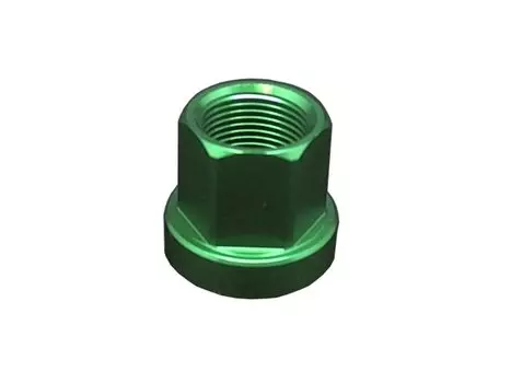 Гайка колеса TBS AL-7075, ВМХ, 14мм, зелёная, M14-NUT GRIN