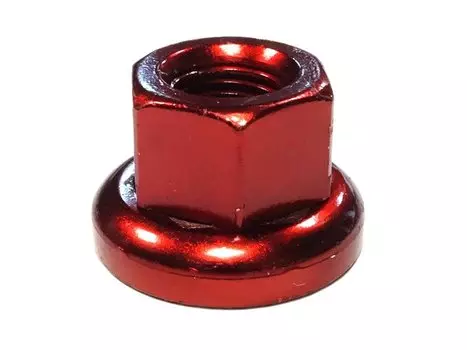 Гайка MR.CONTROL M-FXS, для оси Fix Gear, закалённая сталь, M9X1.0, L:14,6 мм, красная