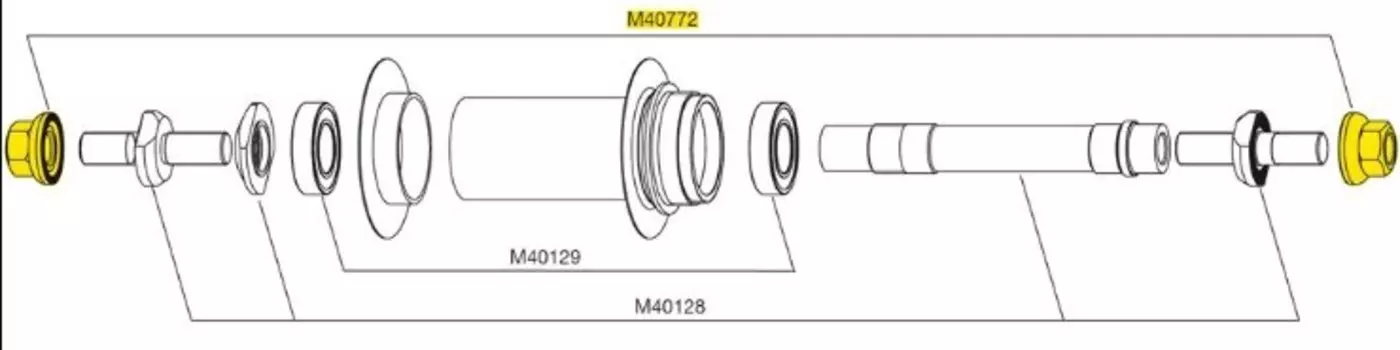 Гайки для велосипедной оси заднего колеса Mavic Сomete, LM4077200